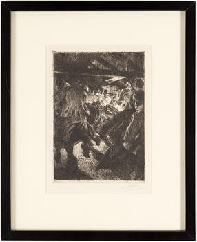 ANDERS ZORN, etching, 1917, signed with pencil.