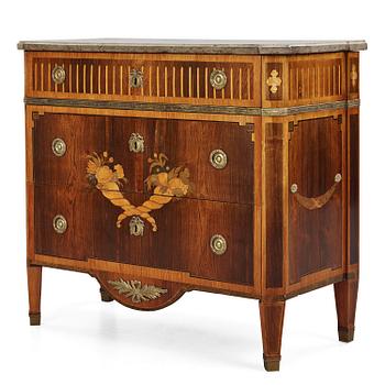 10. A Gustavian marquetry commode by G. Foltiern (master in Stockholm 1771-1804).
