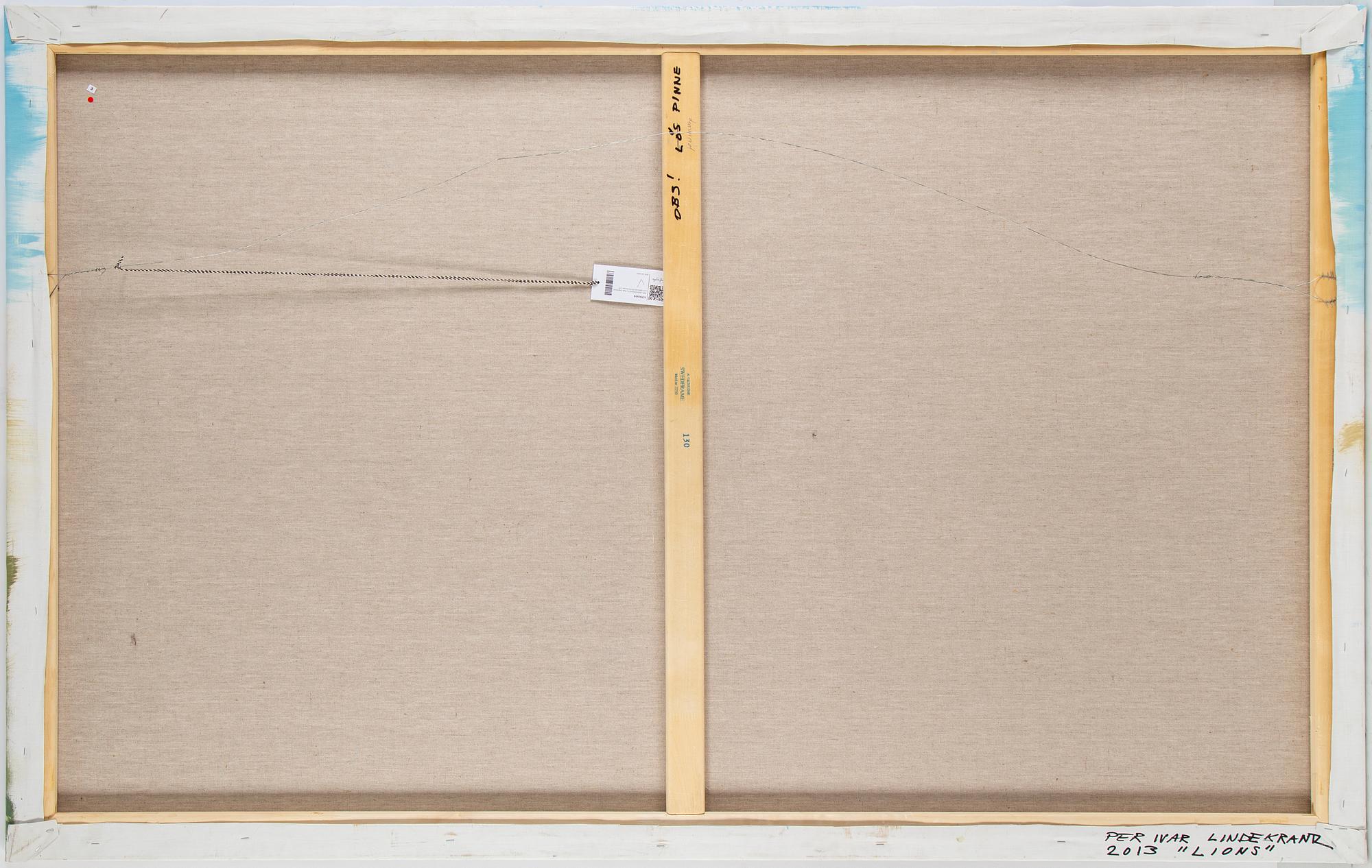 Per Ivar Lindekrantz, PER-IVAR LINDEKRANTZ, oil on canvas, signed and dated 2013 on verso.