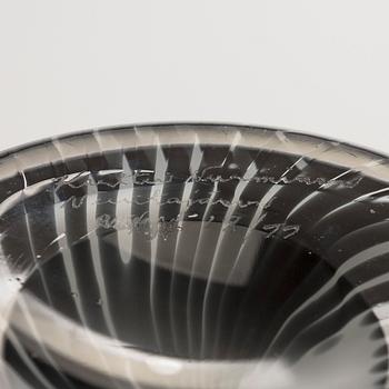 Kerttu Nurminen, two vases, signed Kerttu Nurminen Nuutajärvi, 18/99 and 63/99.