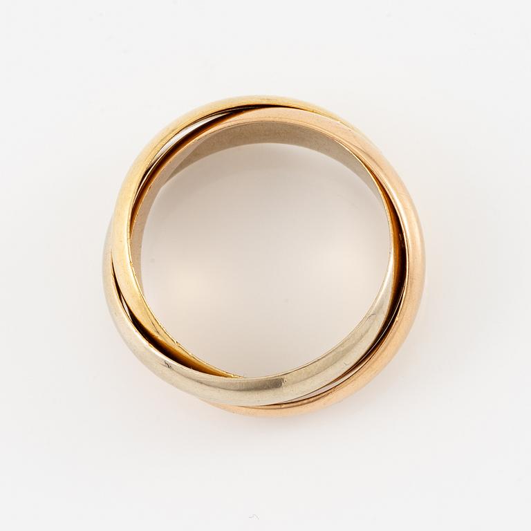 Cartier ring "Trinity" 18K gold in three colours.