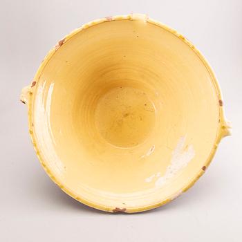 A French bowl, glazed earthenware, around 1900.