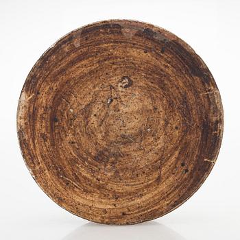 Raija Tuumi, a chamotte stoneware bowl, monogram signed RT, ARABIA.