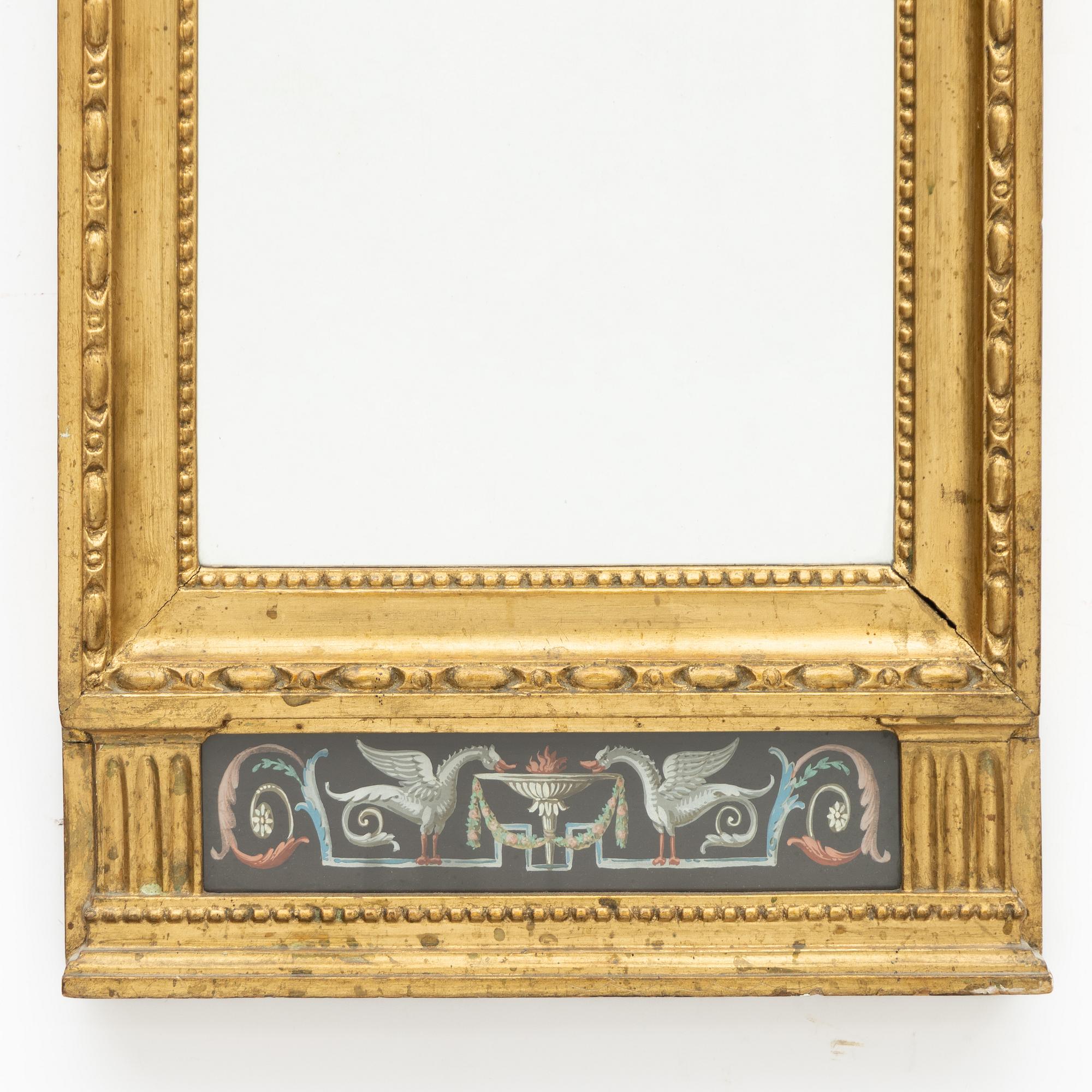 A late-Gustavian mirror, Sweden, around 1800.