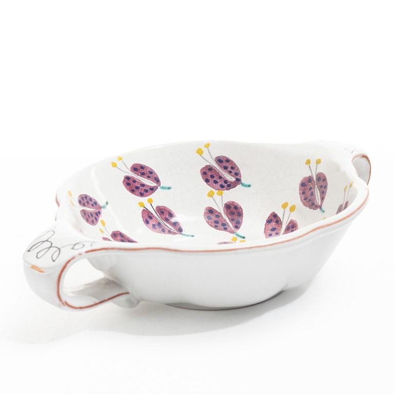 Stig Lindberg, Four faience service pieces, Gustavsberg Studio.