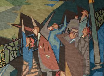 Lars Gynning, A TAPESTRY, "Ulriksdal", tapestry weave, ca 219 x 296
 cm, signed Gynning PF AUBUSSON.