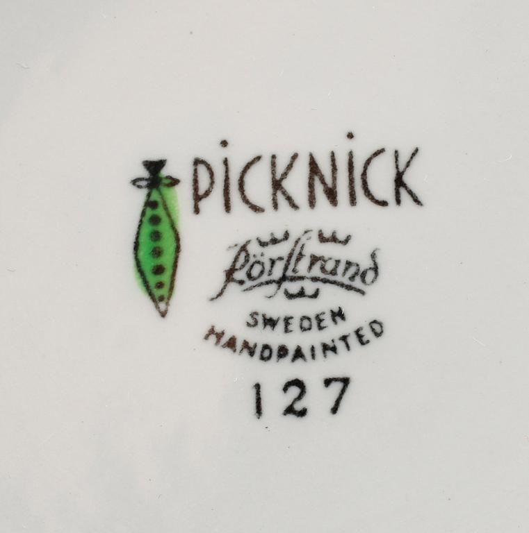 SERVISPORSLIN, 6 delar, "Picknick", Marianne Westman, Rörstrand.