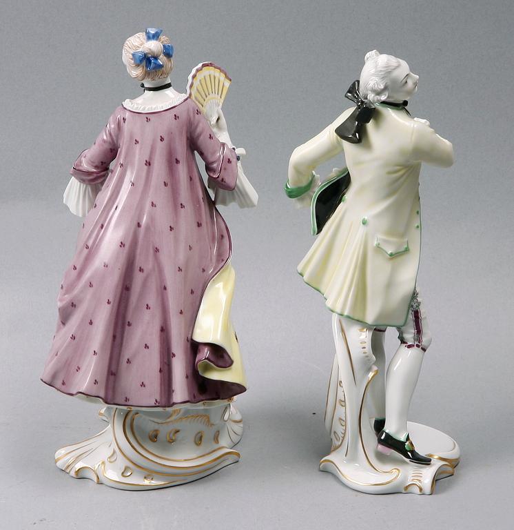 FIGURINER, ett par. Porslin. Rosenthal.