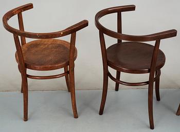 KARMSTOLAR, 4st, Thonet, 1900-talets andra hälft.