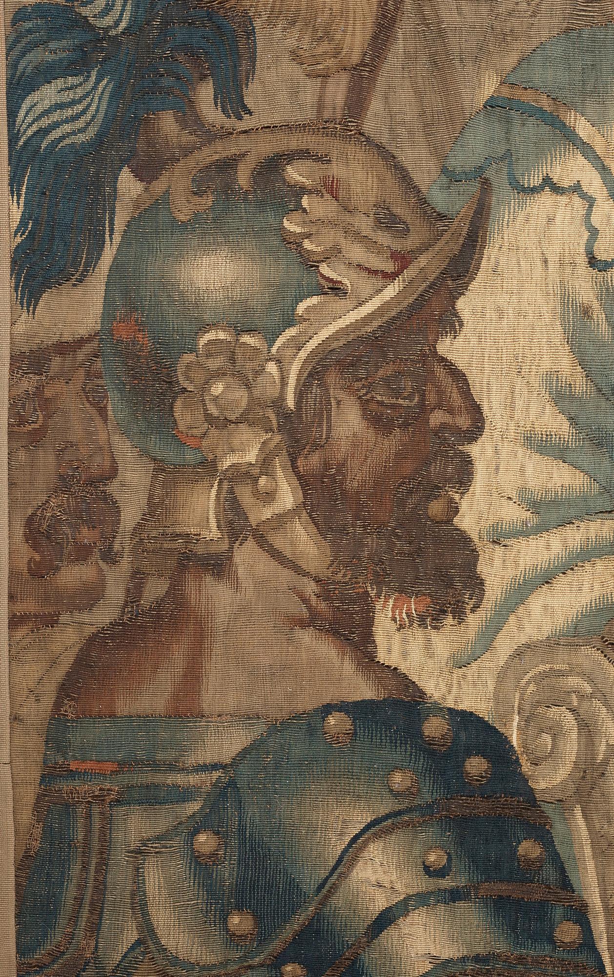 VÄVD TAPET, gobelängteknik, Julius Ceasar med entourage, ca 303,5 x 300 cm, Flandern 1600-tal.