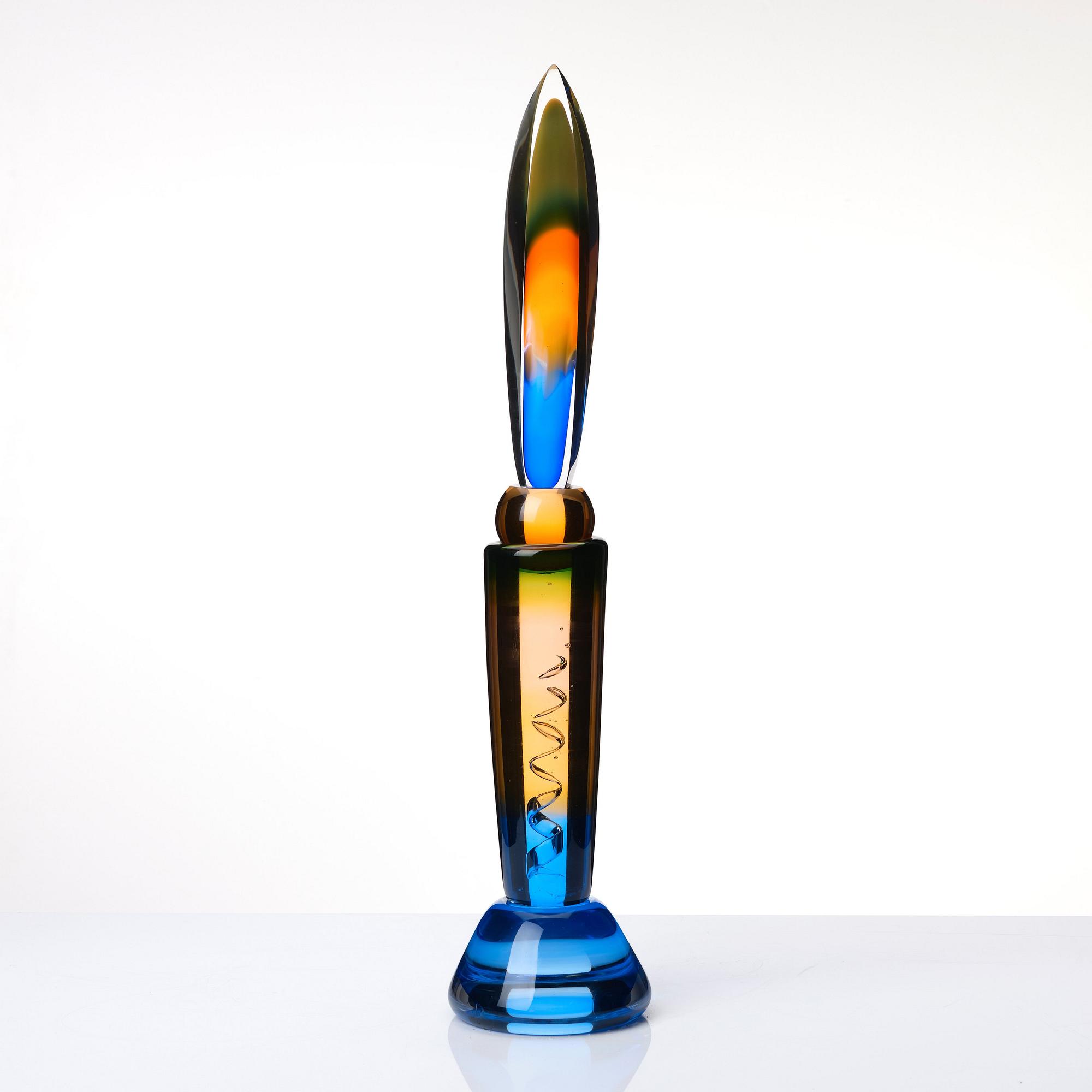 Eva Englund, a unique glass sculpture 'Moder Svea', Muraya, Sweden 1991.