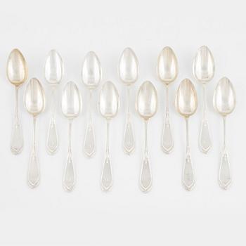 A set of twelve Swedish silver spoons, mostly K. Andersson, Stockholm, including 1909.