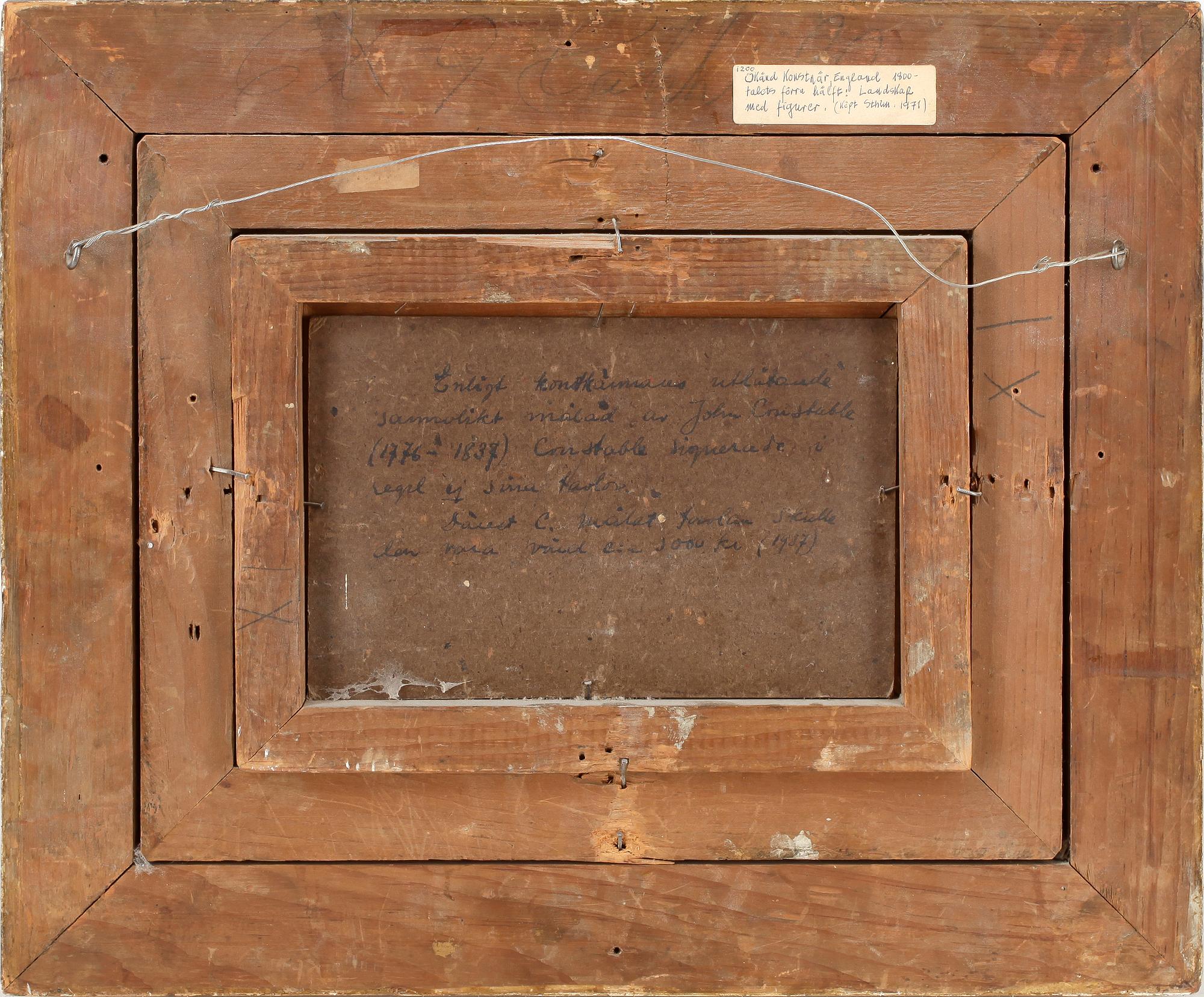 JOHN CONSTABLE, hans art, olja på pannå, 1800-tal.