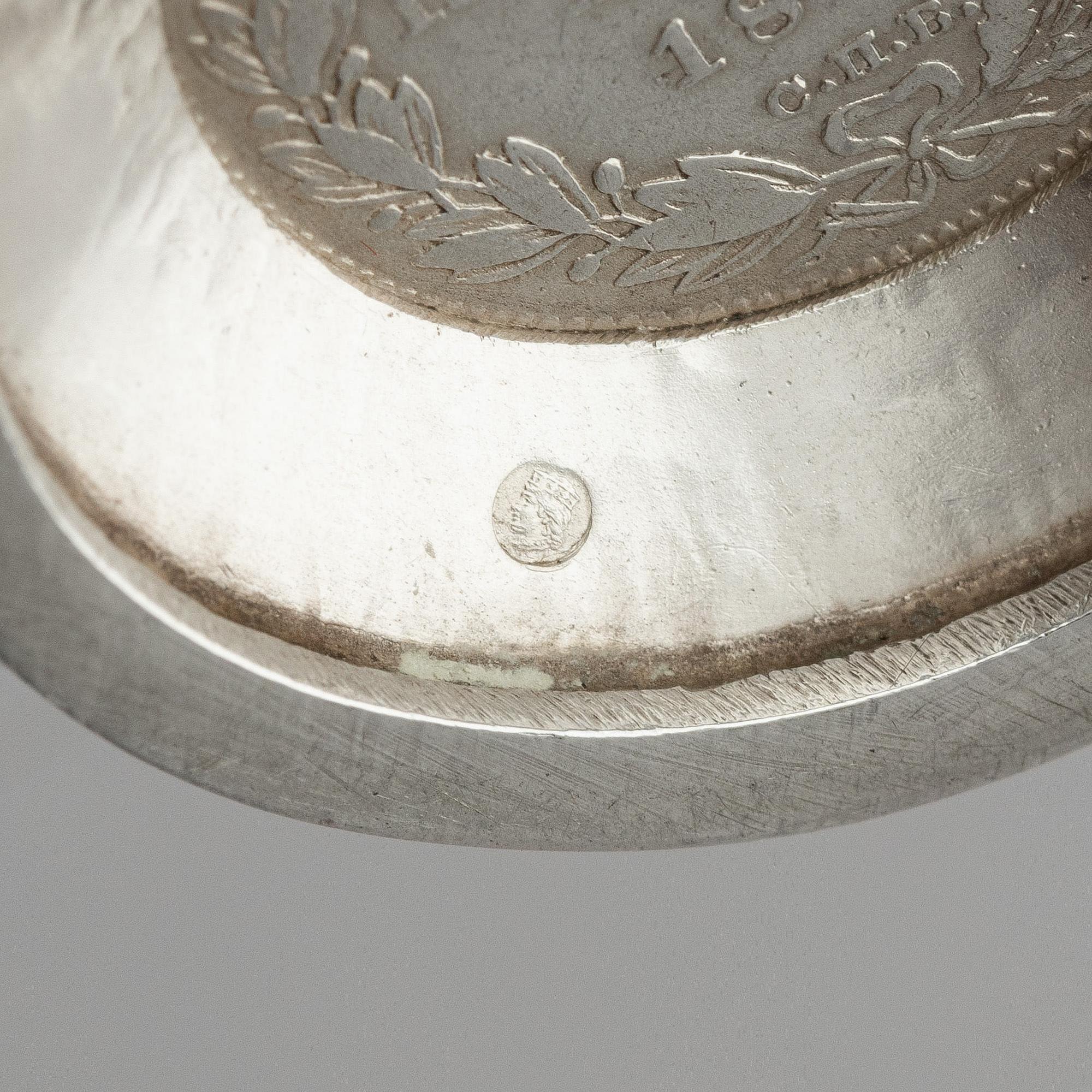 A Latvian silver kovsh, unidentified maker's mark, Latvia circa 1920-1939.