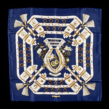A silk scarf by Hermès, "Aux Champs".