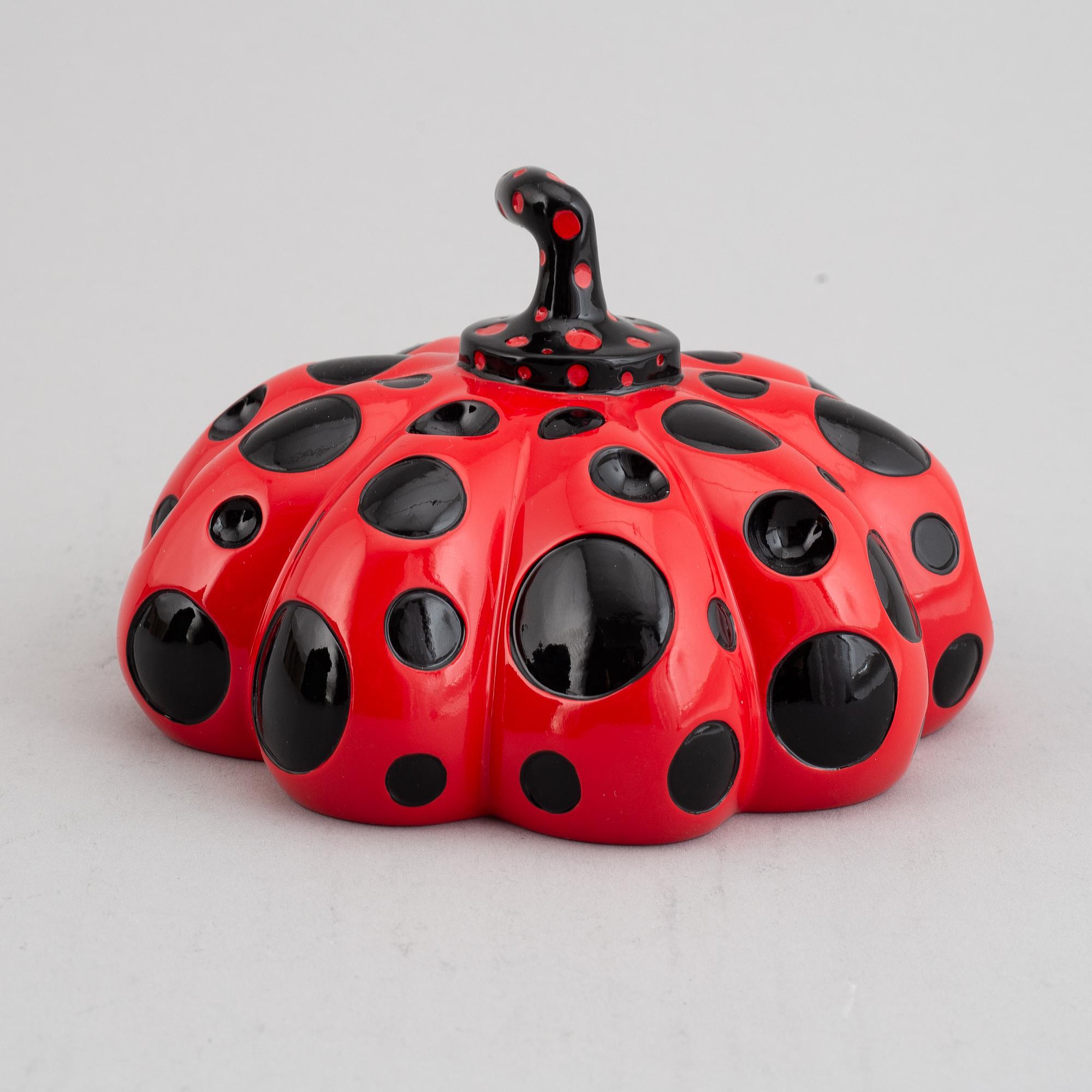 Yayoi Kusama, after. Multiple, 'Red Pumpkin', resin, Benesse Holdings Inc,  Naoshima, Japan.
