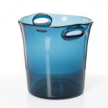 Nils Landberg, wine cooler, glass, Orrefors, 1950's.