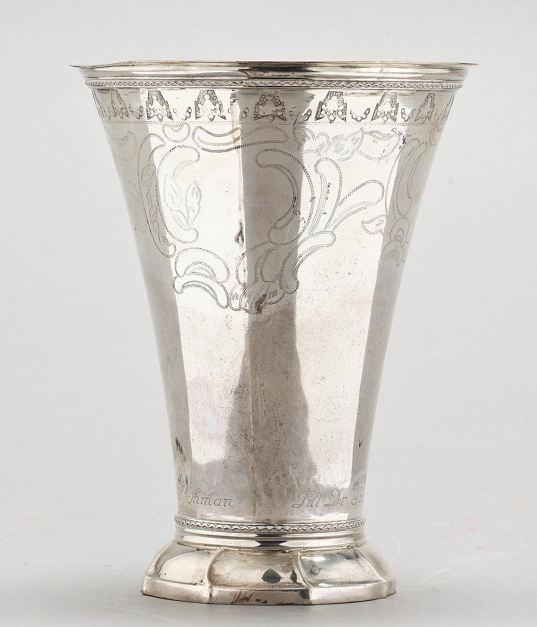 POKAL, silver, K Anderson, Stockholm, 1917. Ca 435 gr.
