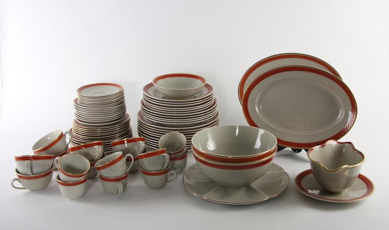 MAT- OCH KAFFESERVIS, 58 delar, Aluminia, Danmark.