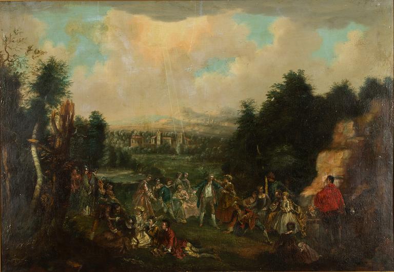 Jean-Antoine Watteau, efter, 1800-tal, Blindbock.