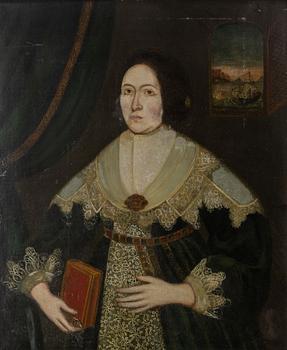 Engelsk skola, troligen 1600-tal. Kvinnoporträtt.