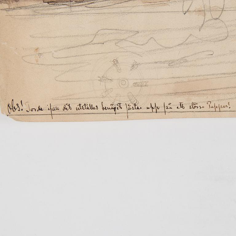 DRAWING FOR STOCKHOLMS TIVOLI ca 1897.