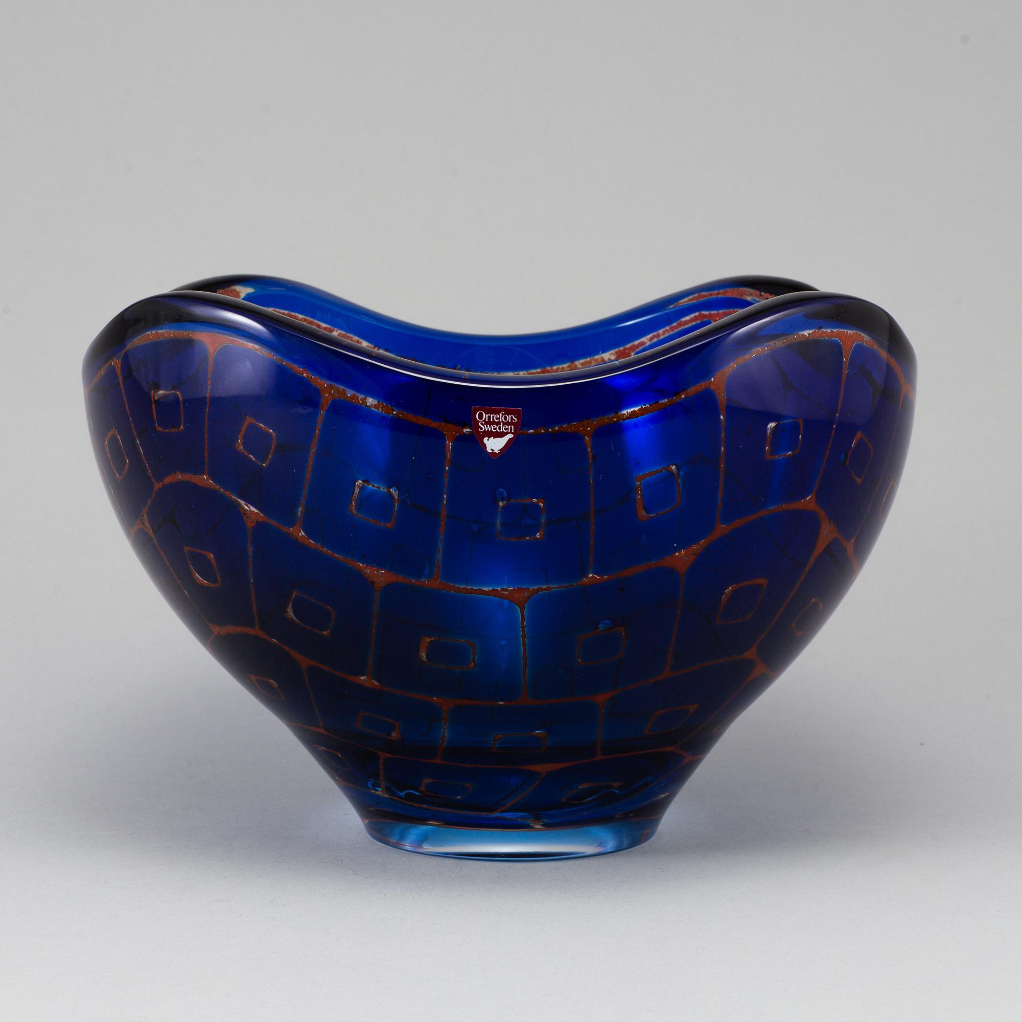 SVEN PALMQVIST, skål, glas, "Ravenna", Orrefors.