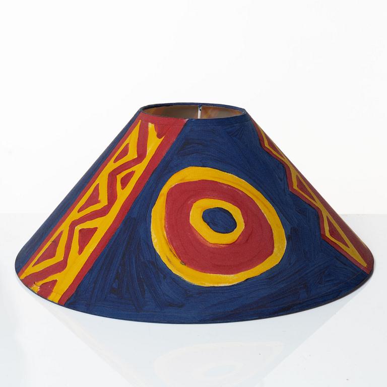 Barbro K Poggats, lampshade, signed.