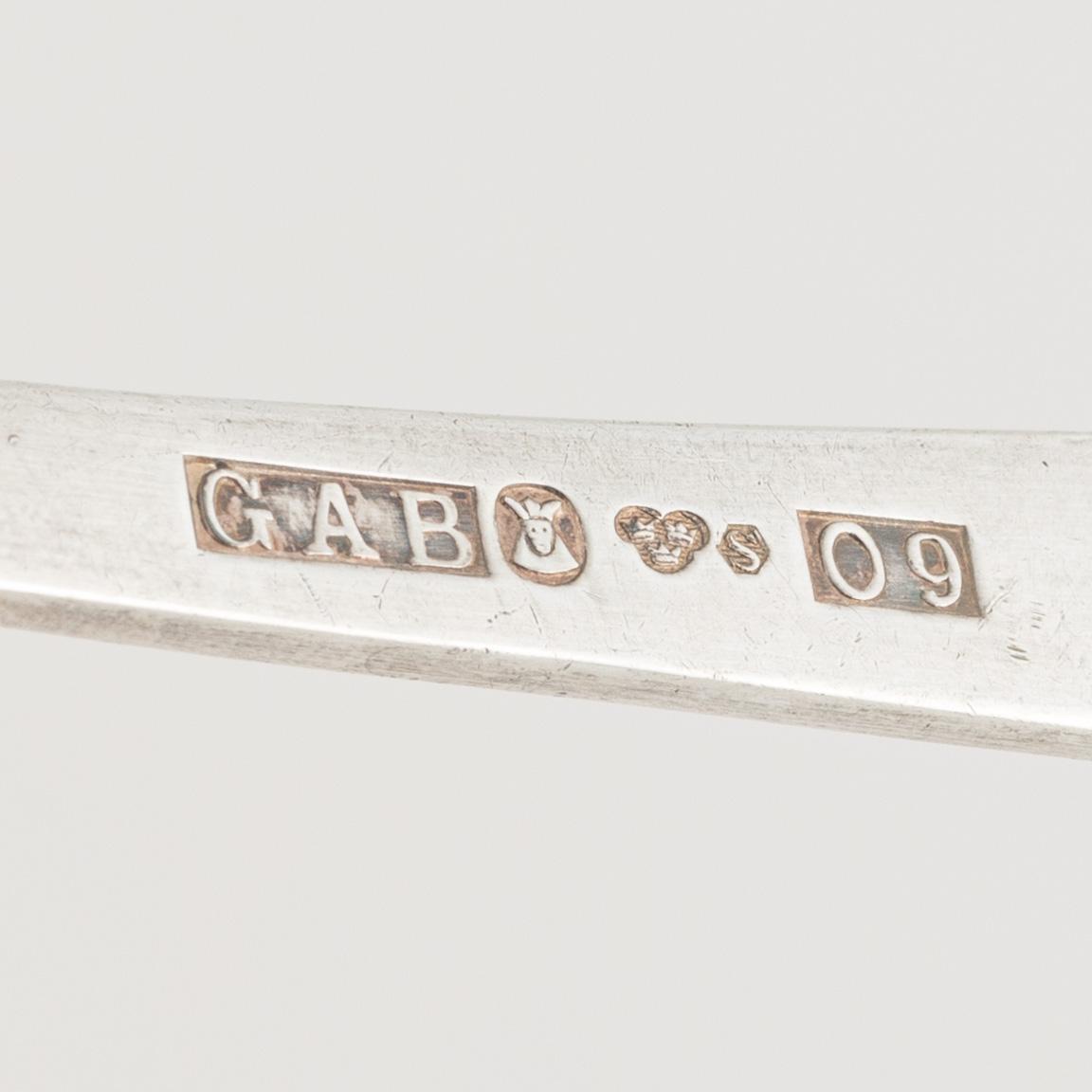 Jacob Ängman, a silver cutlery, model Rosenholm, GAB, Stockholm, some 1966.