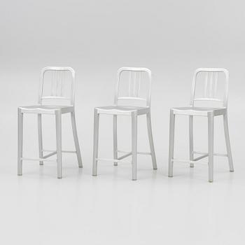 Emeco, three 'Navy counter' stols, 2010's/20's.