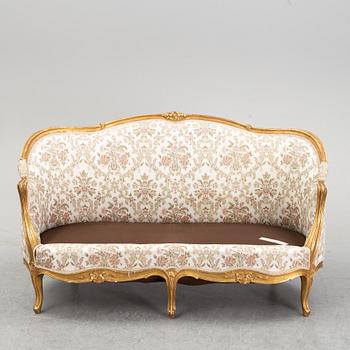 A rococo-style sofa, 20th century.