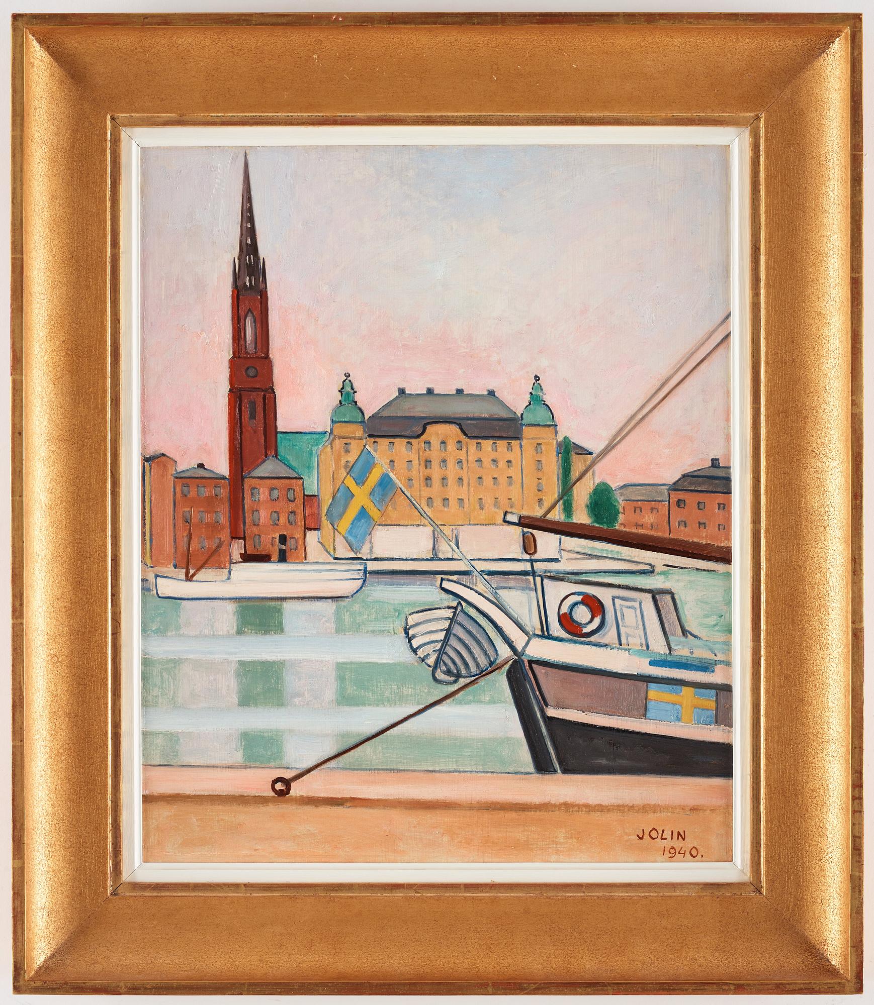 Einar Jolin, View over Riddarholmen.