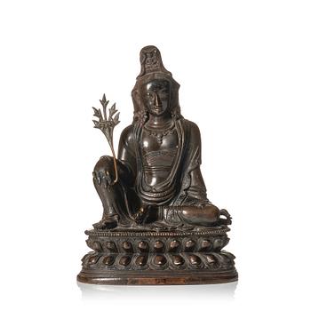 1093. A bronze figure of Avalokiteshvara, Qing dynasty, 18th Century.