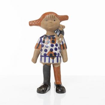 Lisa Larson, figurin, stengods, "Pippi Långstrump", Gustavsberg.