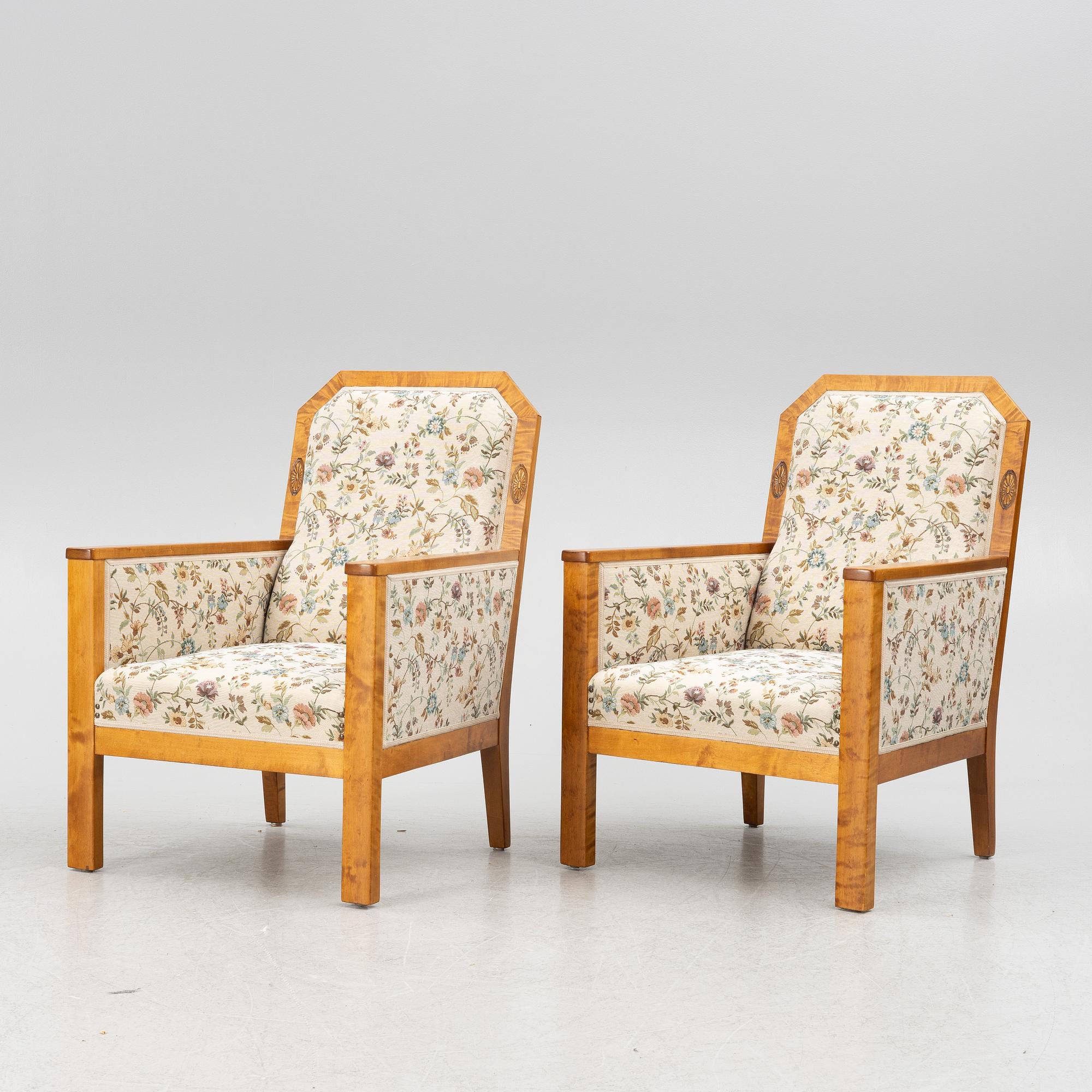 Armchairs, a pair, Jugend, 1910s/20s.