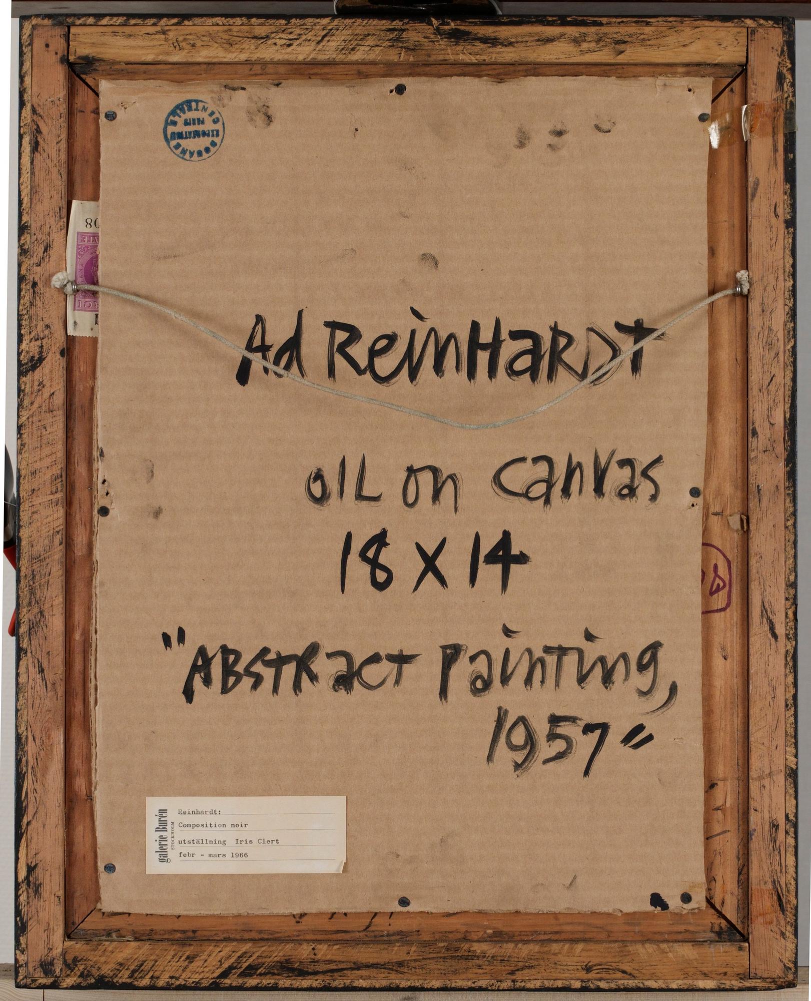 Ad Reinhardt, "Abstract painting 1957".