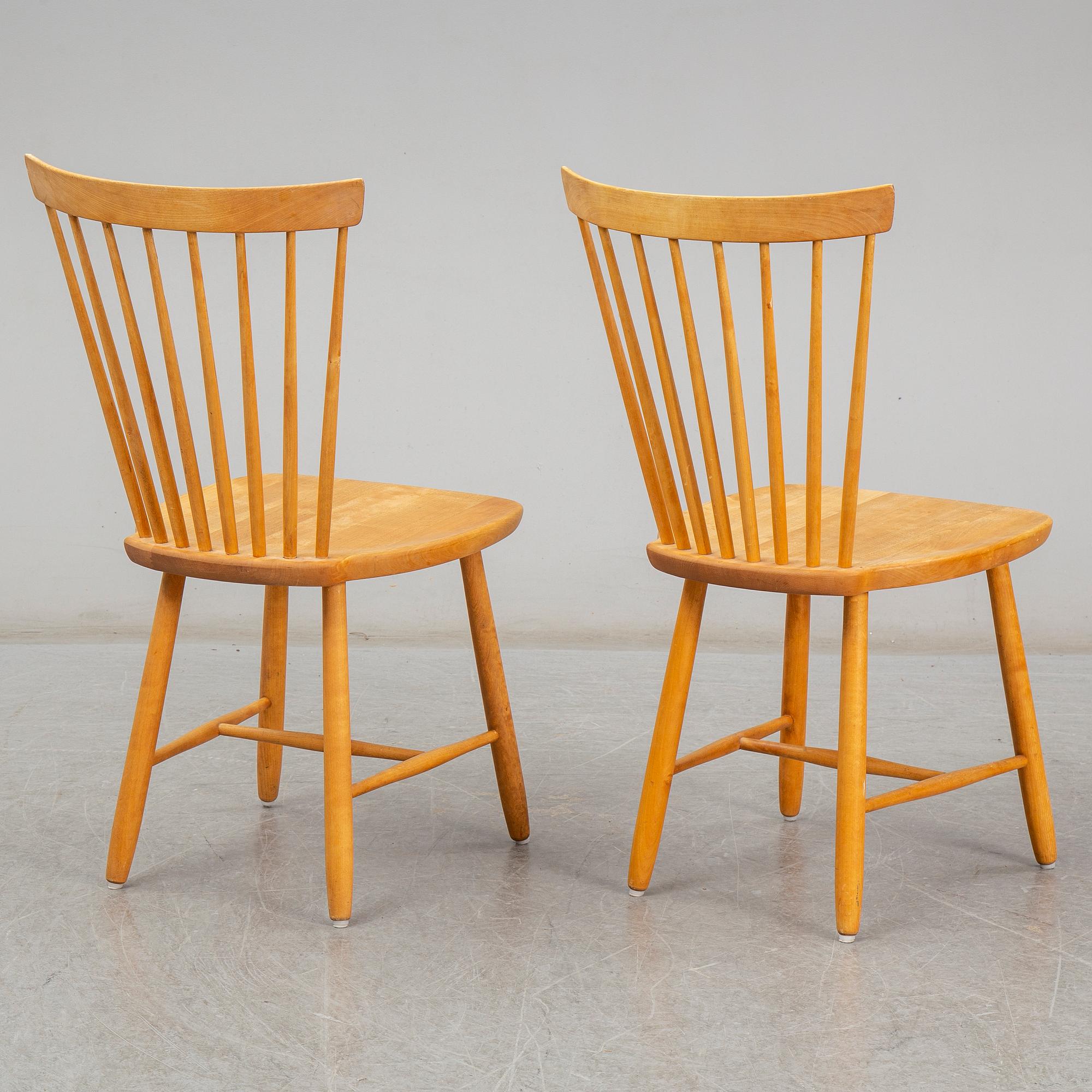 CARL MALMSTEN, stolar, 5 stycken, "Lilla Åland", 1960-tal.