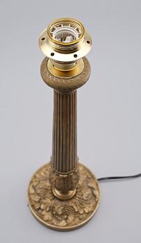 BORDSLAMPFOT, empire, brons, 1800-talets första hälft.
