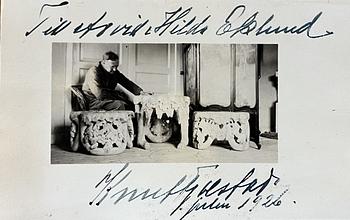 Knut Fjaestad, stabbestol, jugend, Sverige, 1915.