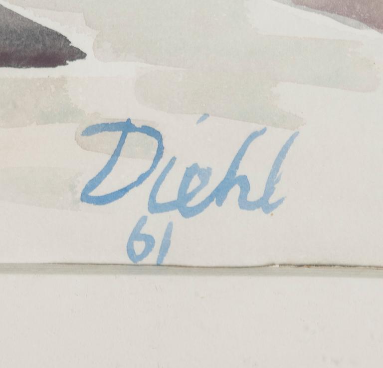 GÖSTA DIEHL, akvarell, signerad och daterad -61.