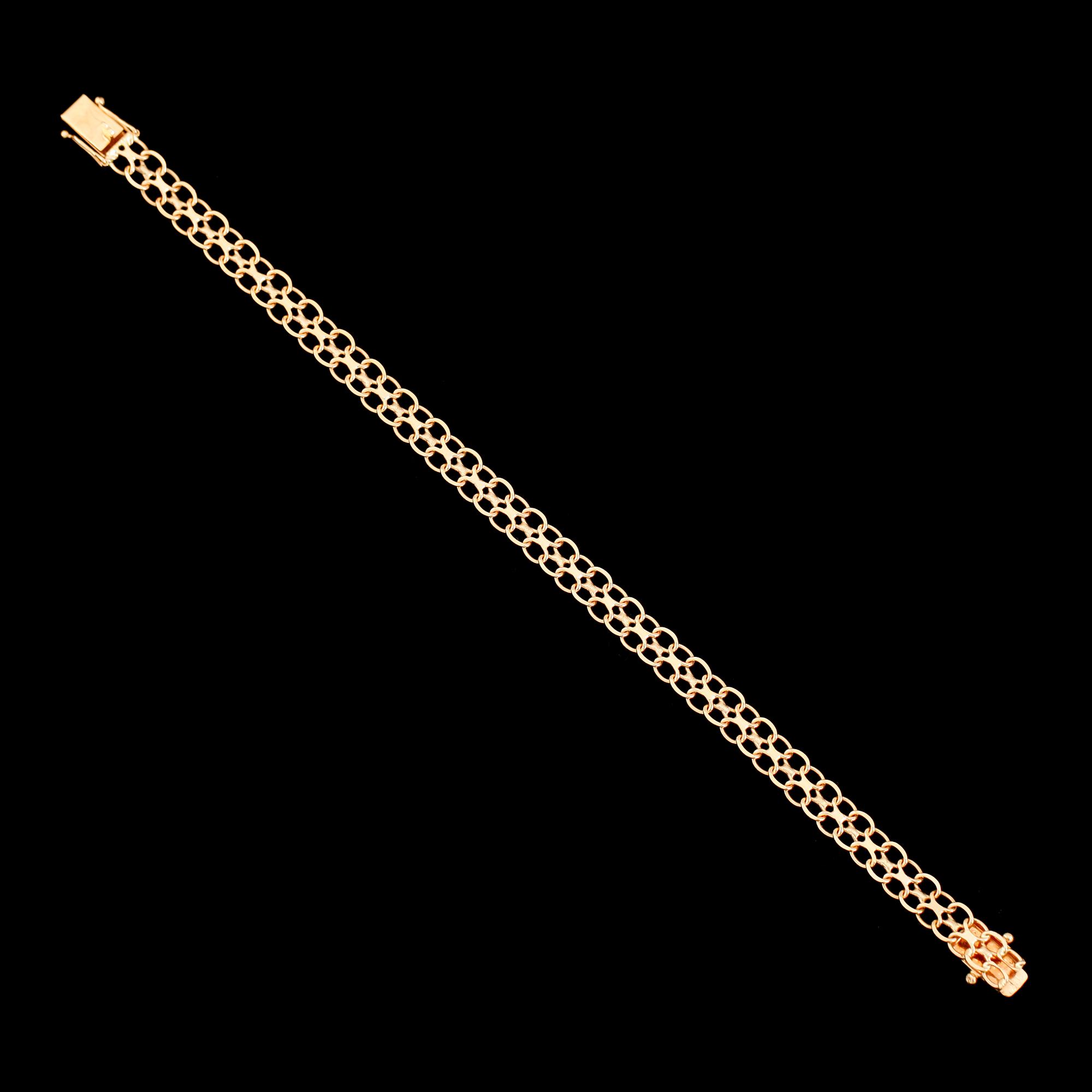 ARMBAND, 18K guld, x-länk, 1991. Vikt ca 8 gram.
