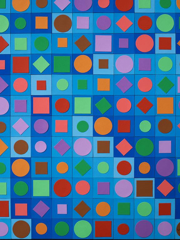 Victor Vasarely, "Pint Bleu - C".