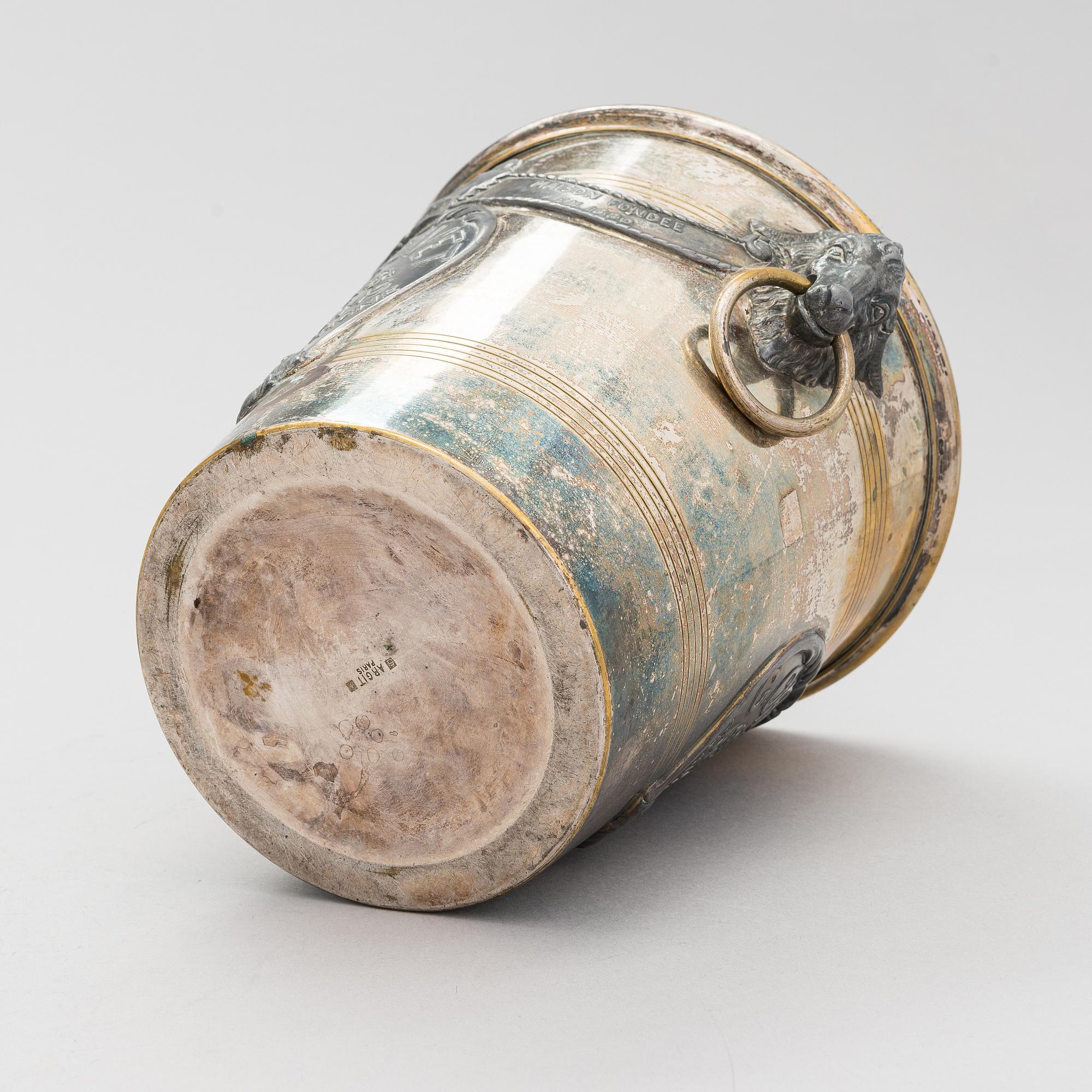 Champagne cooler, G. Chauvet, Argit, France 1930s.