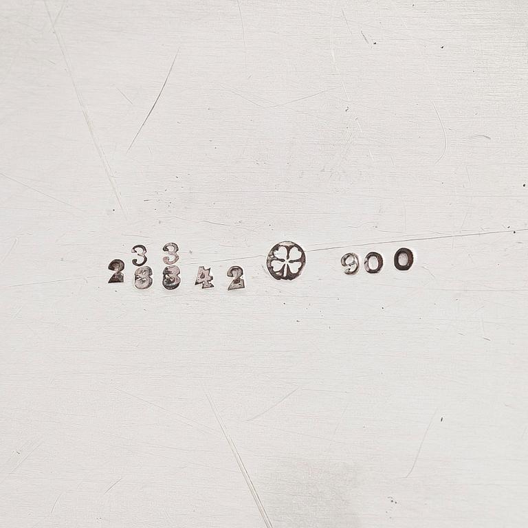 A silver breadbasket from Silberwarenfabrik Alexander Sturm, mid-20th century.