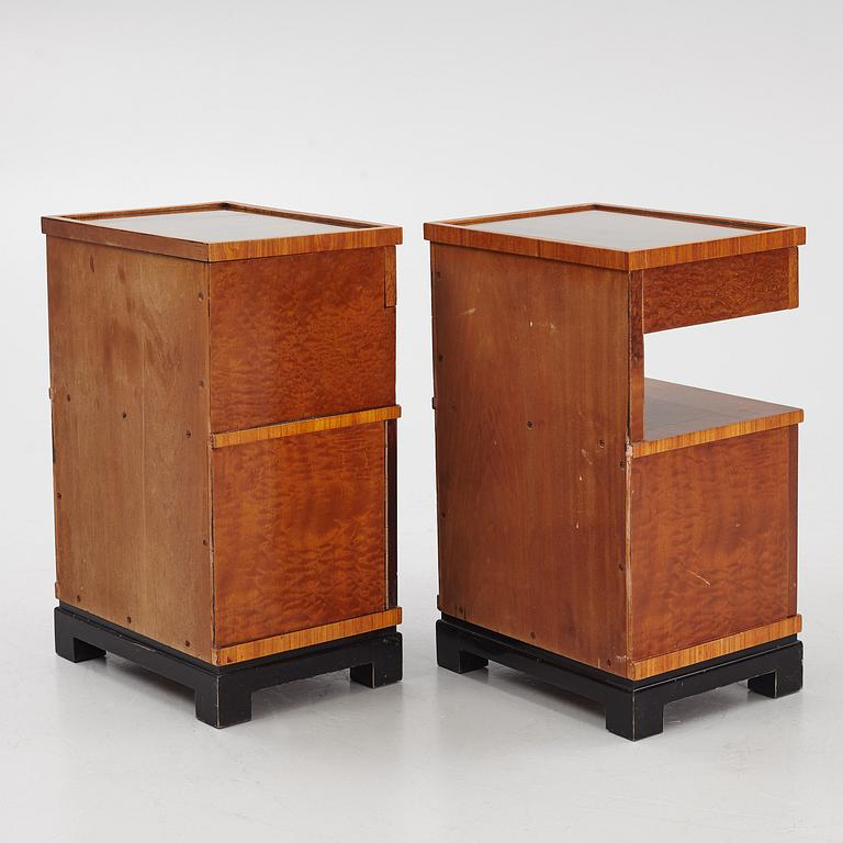 A pair of 1930's bedside tables.