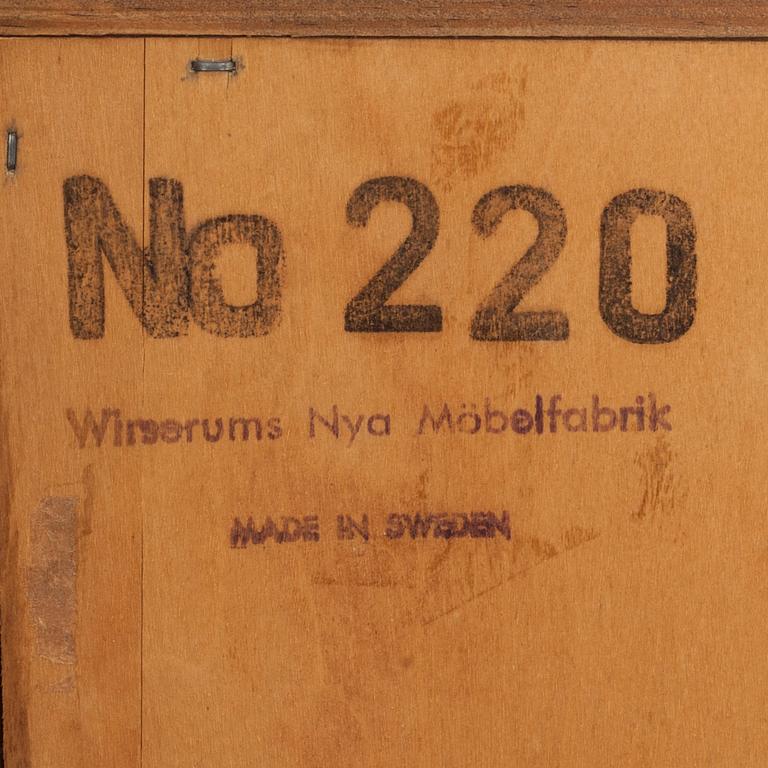BOKHYLLA, 2 delar. Wirserums Nya Möbelfabrik, Hultarp, 1960/70-tal.