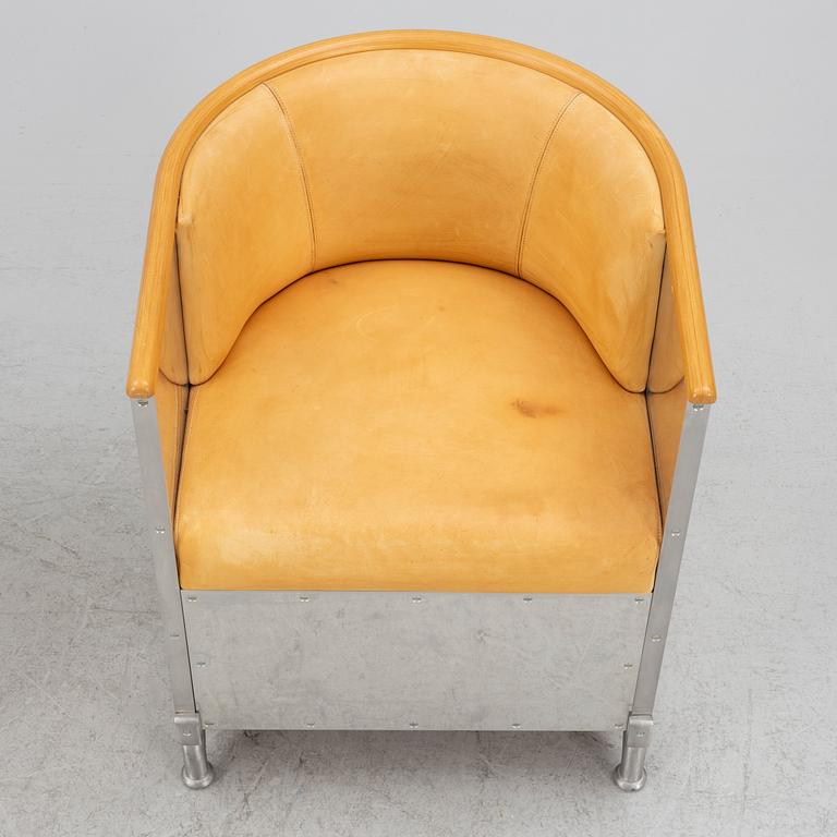 Mats Theselius, fåtöljer, ett par, "Aluminiumfåtölj", Källemo, Värnamo, efter 1990.