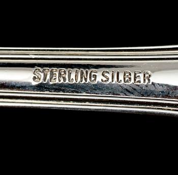 BESTICK, 193 delar, sterlingsilver, Koch & Bergfeld, Tyskland, 1900-tal. Vikt med knivblad ca 9916 g.