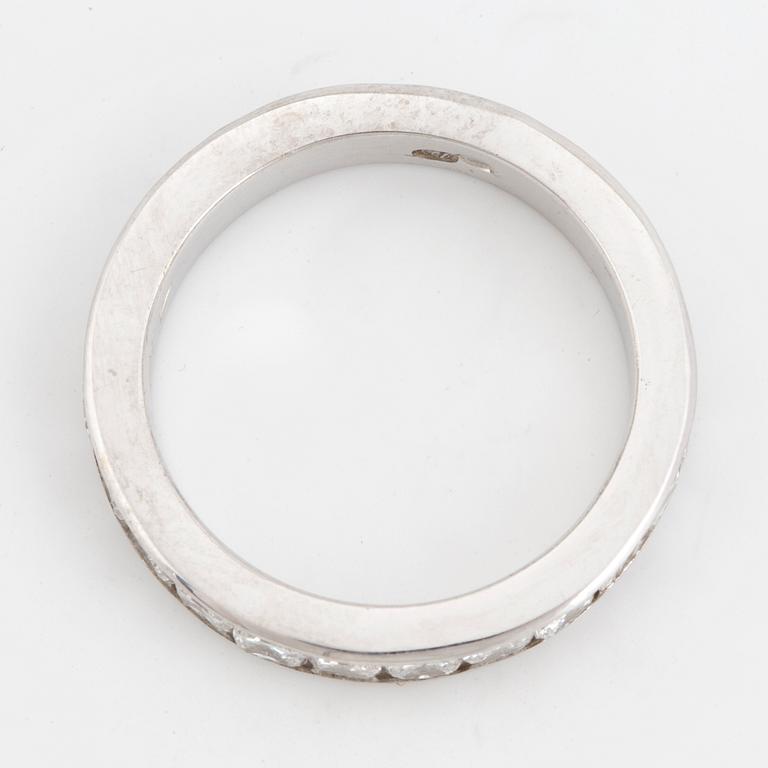 Eternity princess-cut diamond ring.