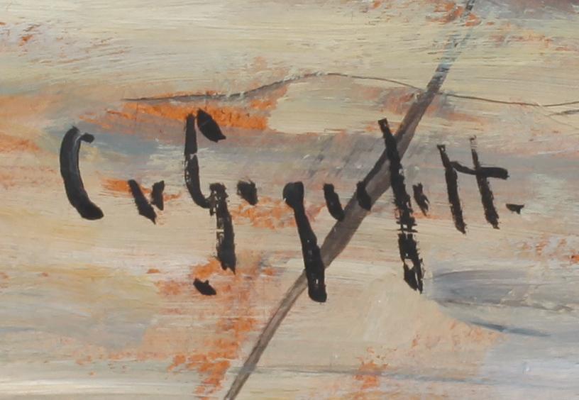 CECILIA VON GEGERFELT, olja på pannå, signerad.